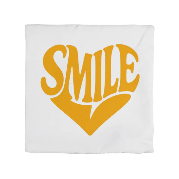 Smile Heart Throw Pillow Cover For Every Space - Yellow 