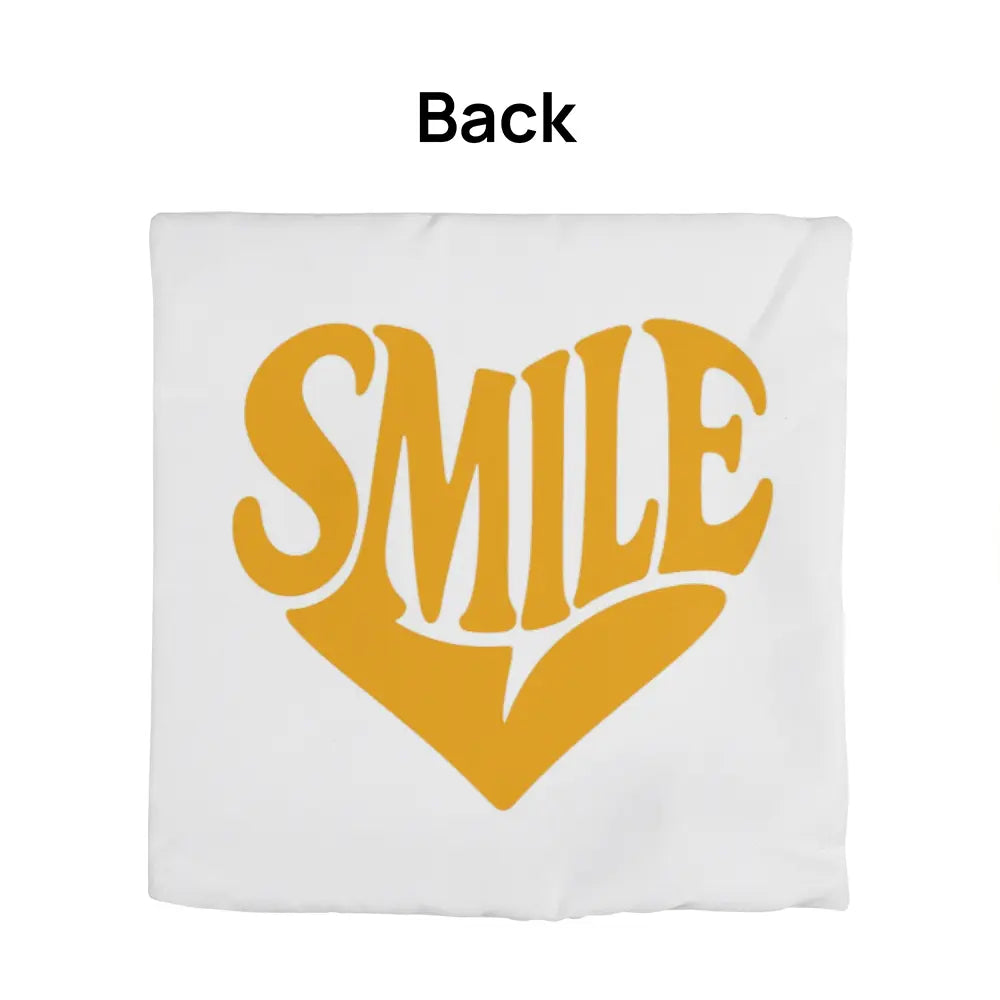Smile Heart Throw Pillow Cover For Every Space - Yellow 