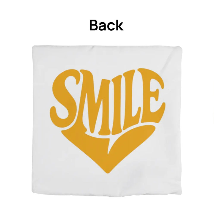 Smile Heart Throw Pillow Cover For Every Space - Yellow 