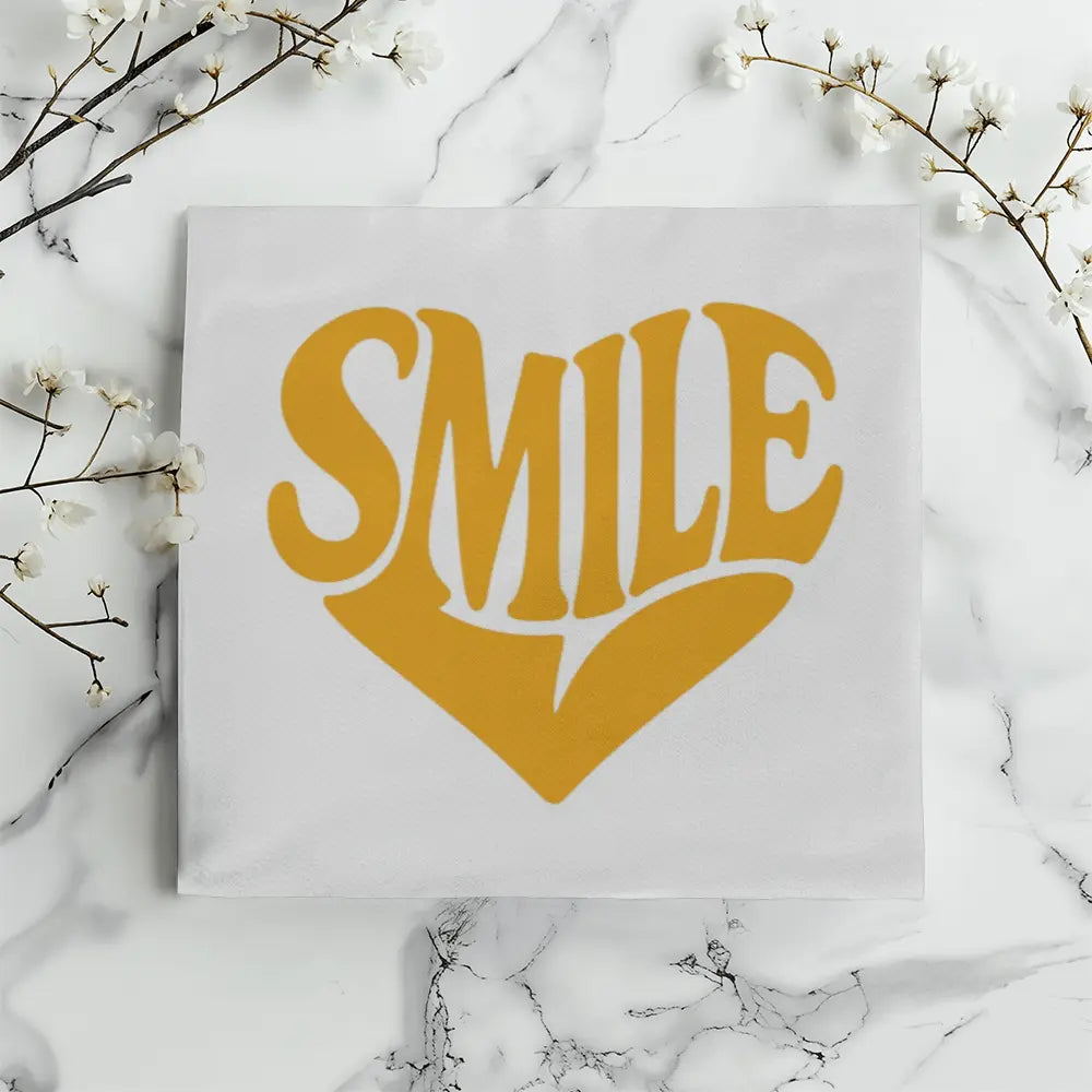 Smile Heart Throw Pillow Cover For Every Space - Yellow 