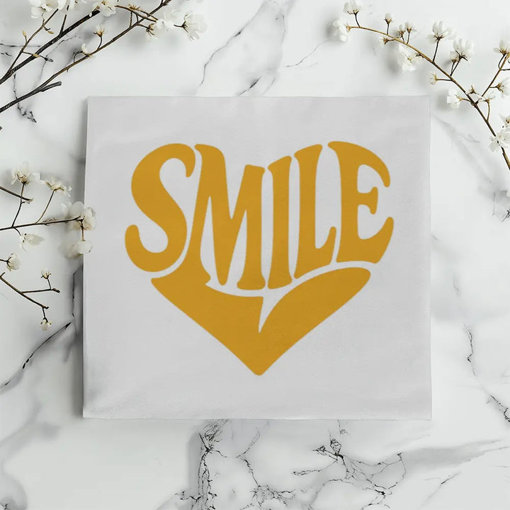 Smile Heart Throw Pillow Cover For Every Space - Yellow 