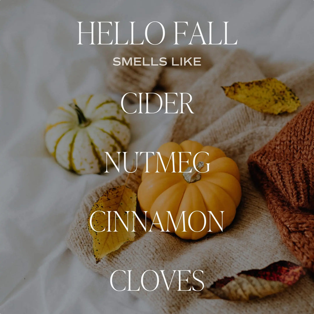 Sweet Water Decor Hello Fall Candle, 9oz Amber Jar, Autumn Scents