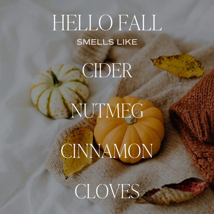 Sweet Water Decor Hello Fall Candle, 9oz Amber Jar, Autumn Scents
