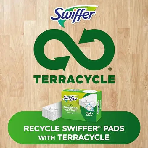 Swiffer Sweep + Mop, Dry Pads Refill, Floor Cleaner for Dirt, Dust, Hair, Cleaning Cloths for Mopping Home, Bathroom, Kitchen, Dust Mop, Floor Duster, Unscented, 52ct 