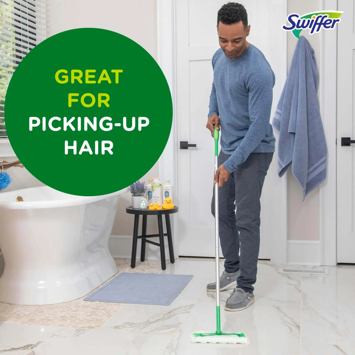 Swiffer Sweep + Mop, Dry Pads Refill, Floor Cleaner for Dirt, Dust, Hair, Cleaning Cloths for Mopping Home, Bathroom, Kitchen, Dust Mop, Floor Duster, Unscented, 52ct 