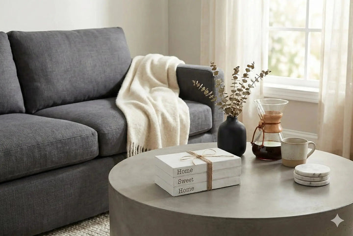 TenXVI Designs Home Sweet Home Decorative Books, White, Set of 3 