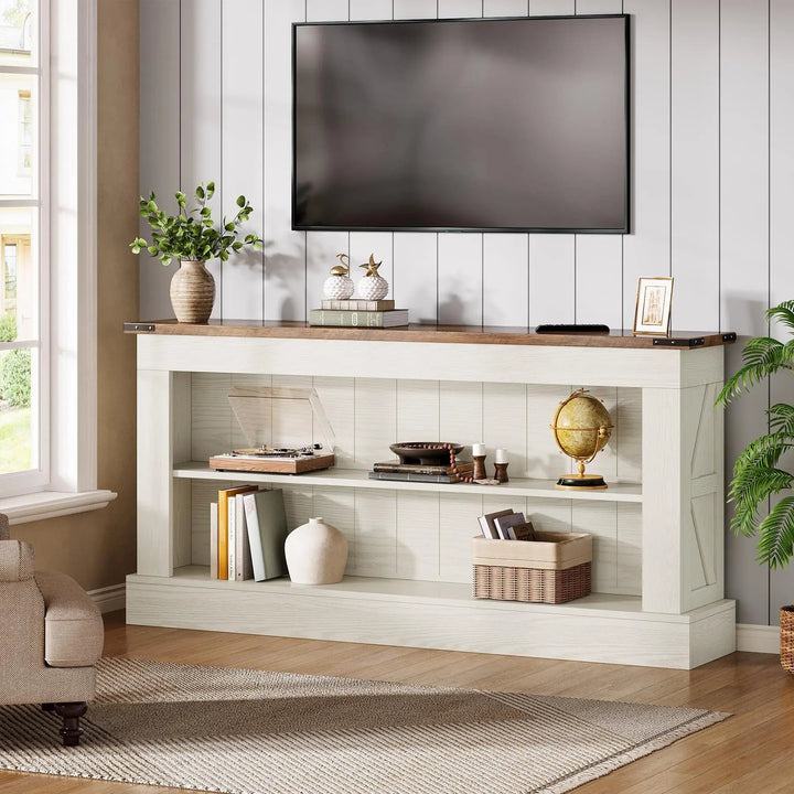 Tribesigns 63" Console Table, 3-Tier Entryway Table with Storage Shelves 