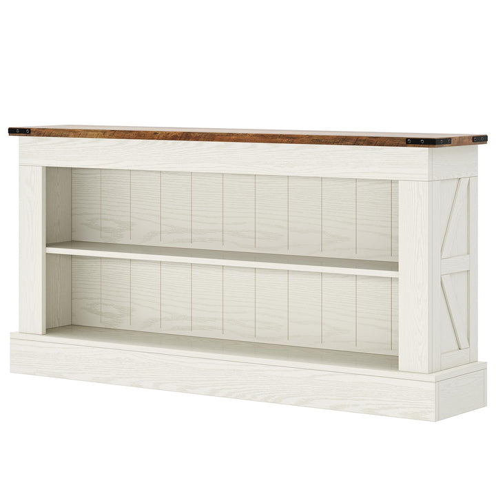 Tribesigns 63" Console Table, 3-Tier Entryway Table with Storage Shelves 