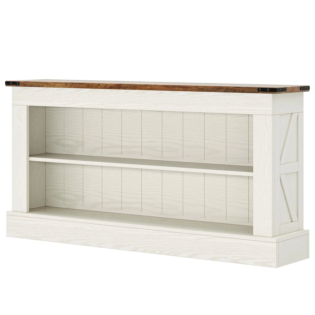 Tribesigns 63" Console Table, 3-Tier Entryway Table with Storage Shelves 