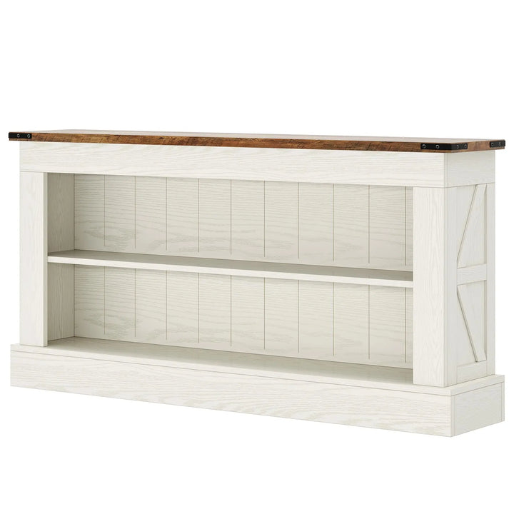 Tribesigns 63" Console Table, 3-Tier Entryway Table with Storage Shelves 