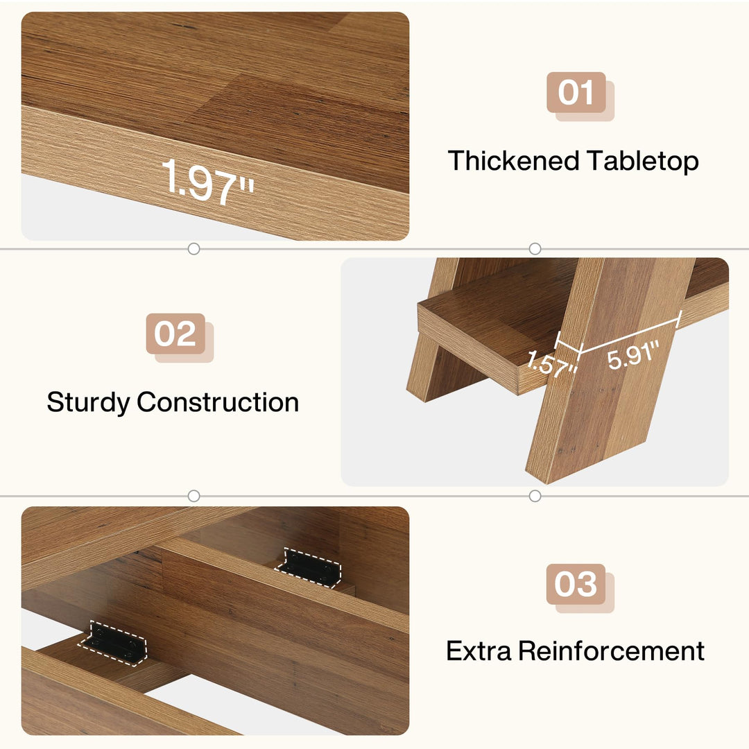 Tribesigns 70.9" Extra Long Console Table with Storage, 3-Tier Narrow Wooden Sofa Table Behind The Couch, Farmhouse Entry Foyer Table for Entryway, Living Room, Hallway, Brown 