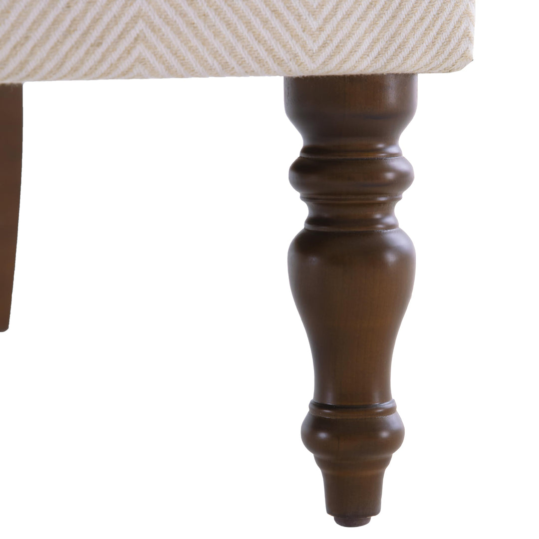 UIMO Printed Wingback Accent Chair, Tan with Lines 