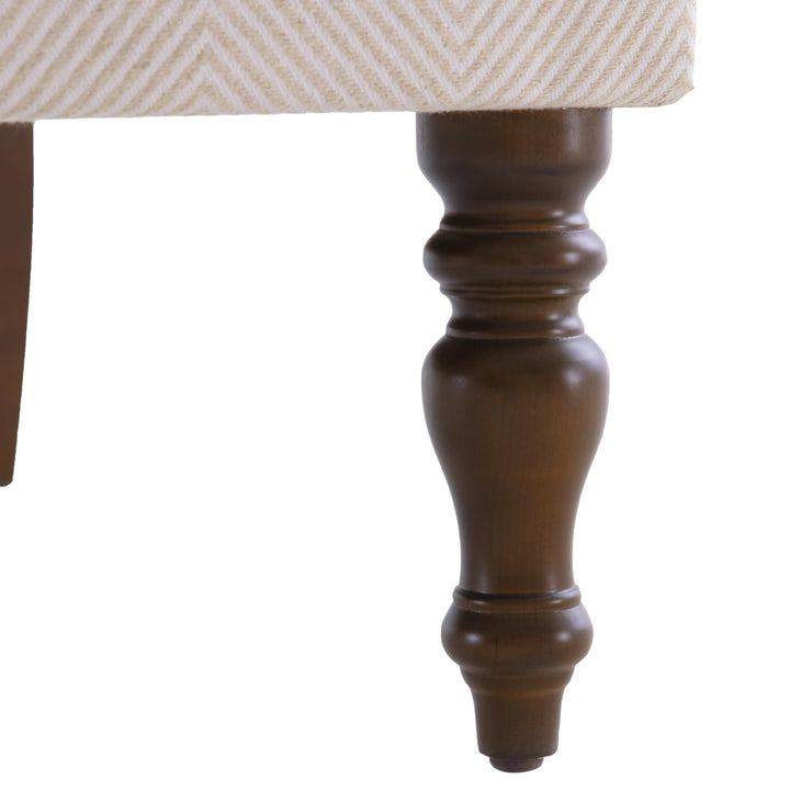 UIMO Printed Wingback Accent Chair, Tan with Lines 