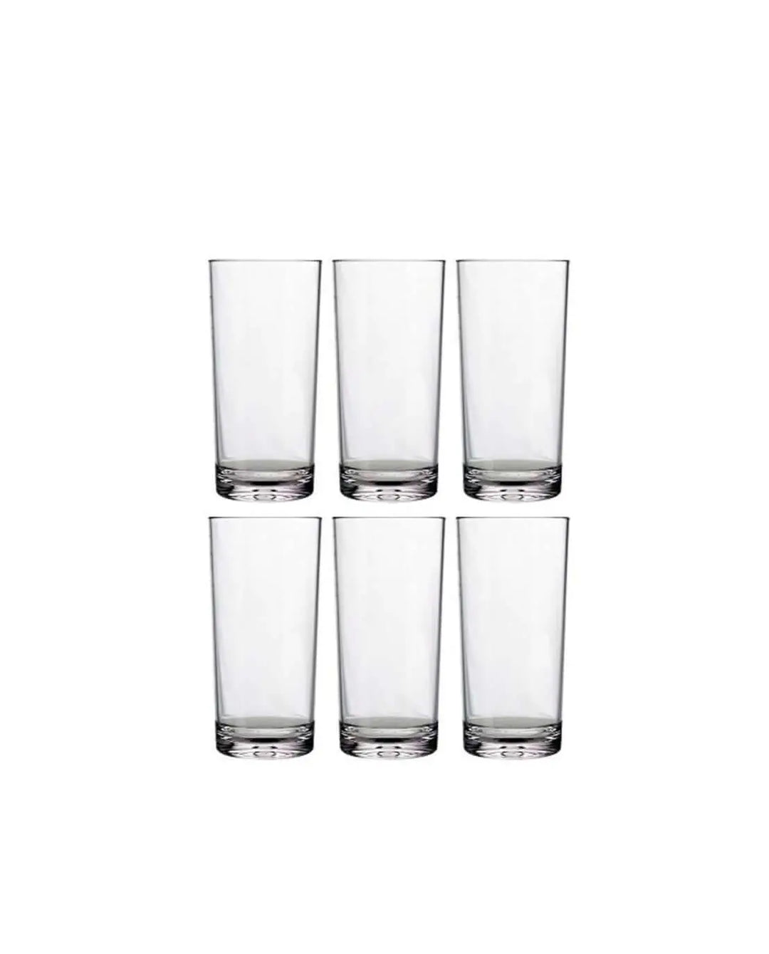 US Acrylic Classic Drinking Glasses, 24oz, Set of 6 - Clear 