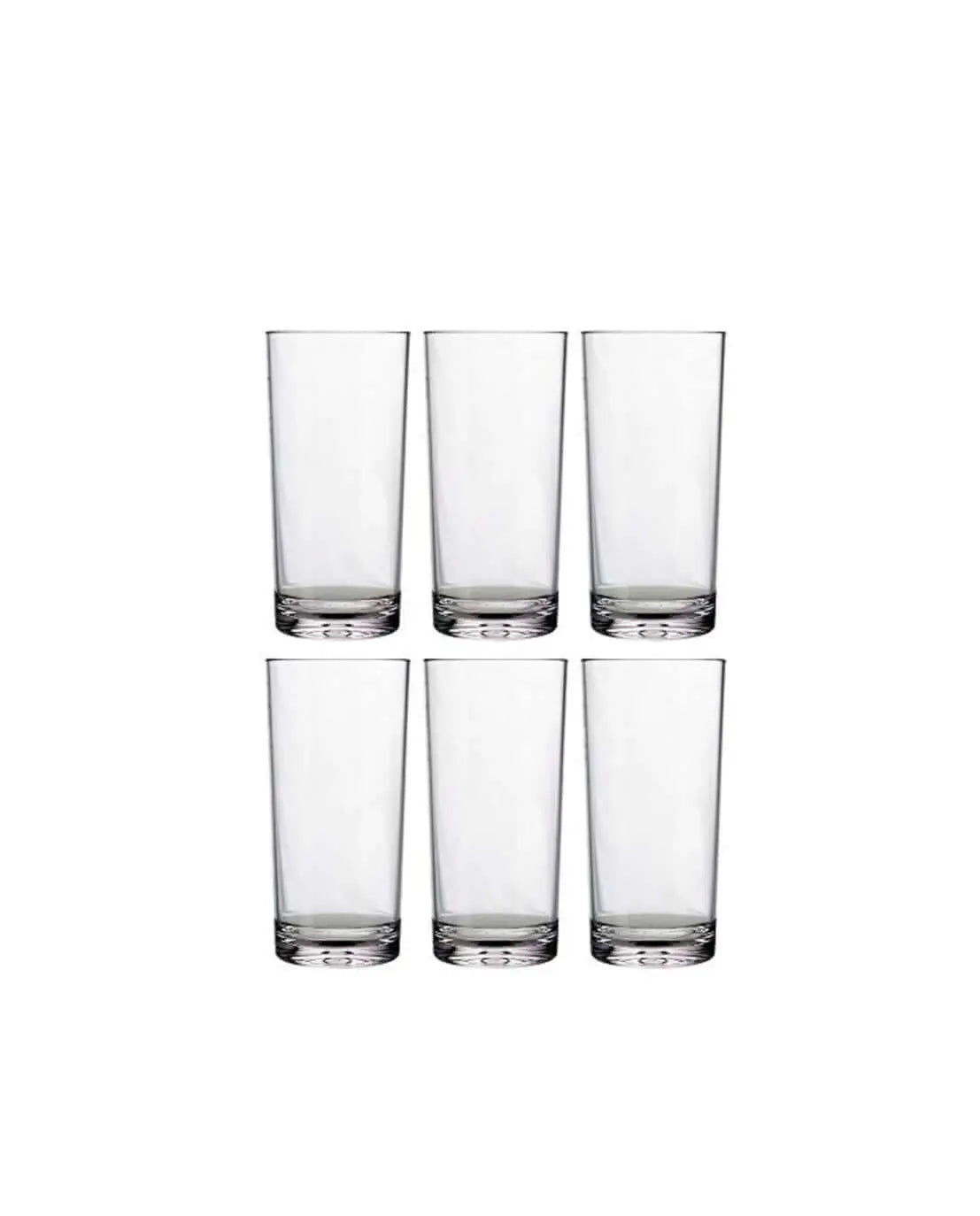 US Acrylic Classic Drinking Glasses, 24oz, Set of 6 - Clear 