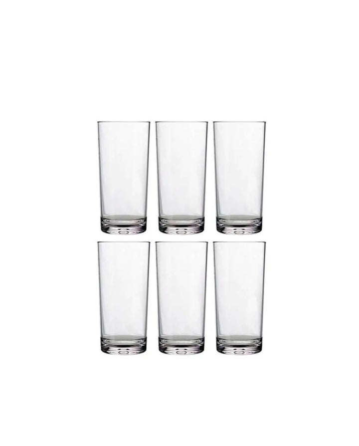 US Acrylic Classic Drinking Glasses, 24oz, Set of 6 - Clear 