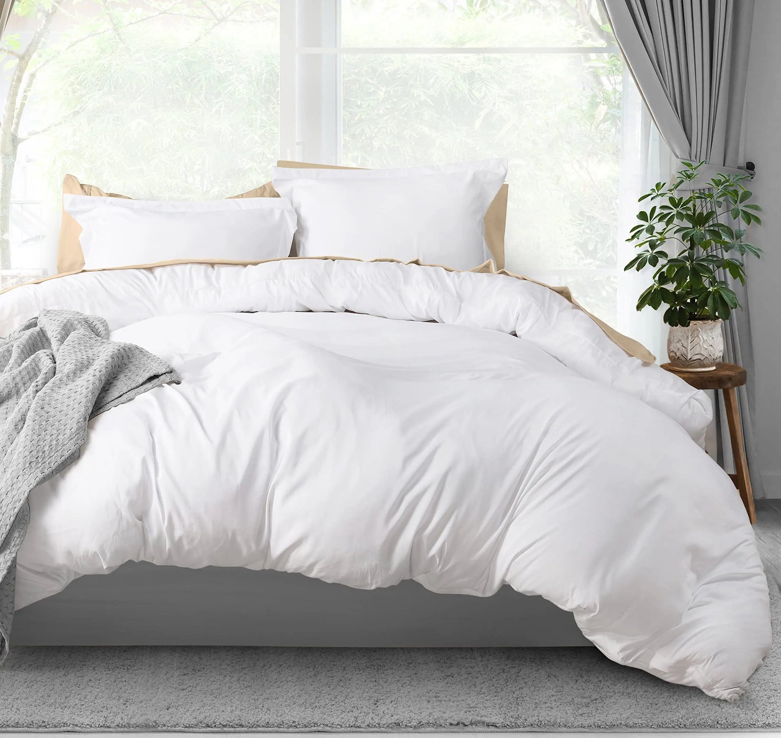 Utopia Bedding Duvet Cover Queen Size - 1 Duvet Cover with 2 Pillow Shams - 3 Pieces Bedding Duvet Cover with Zipper Closure - Soft Brushed Microfiber, 90 X 90 Inches (Queen, White) 