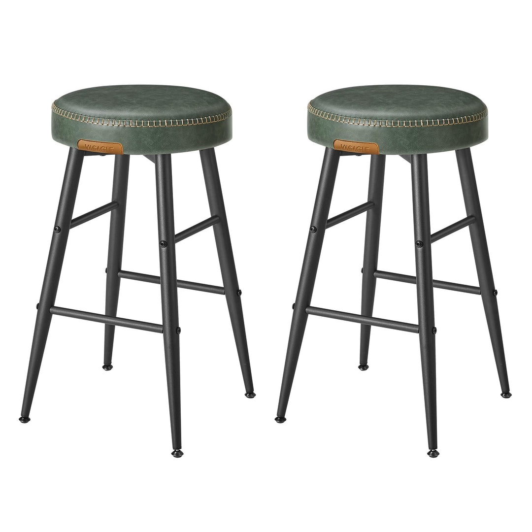 VASAGLE Bar Stools Set of 2, Kitchen Counter Stools, 24.8-Inch Tall 