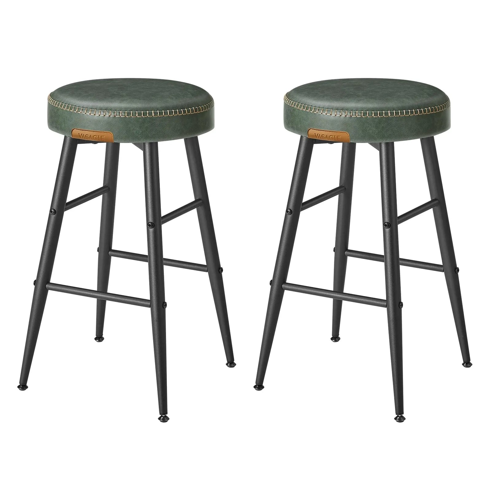 VASAGLE Bar Stools Set of 2, Kitchen Counter Stools, 24.8-Inch Tall 