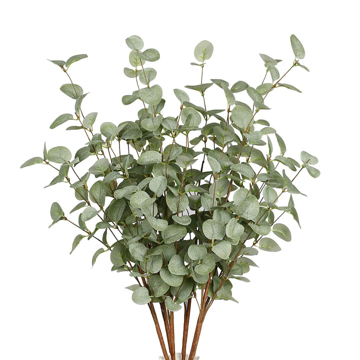 VGIA Eucalyptus Stems, Set of 6, 27 Inch, Silk Greenery