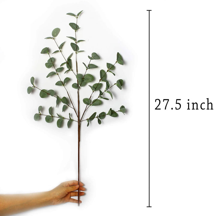 VGIA Eucalyptus Stems, Set of 6, 27 Inch, Silk Greenery