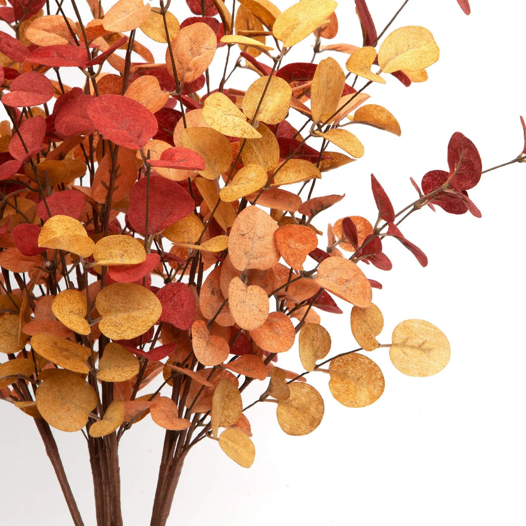 VGIA 6 Pcs Artificial Eucalyptus Stems, Fall Decorations, Autumn Leaves