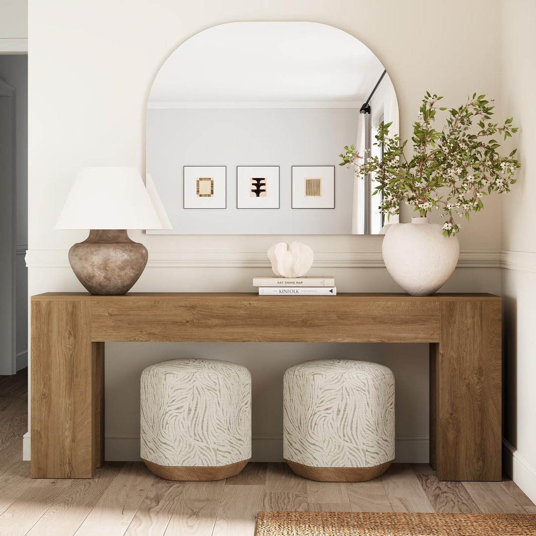 VORPLEKOM 79" Extra Long Console Table - Natural Oak 