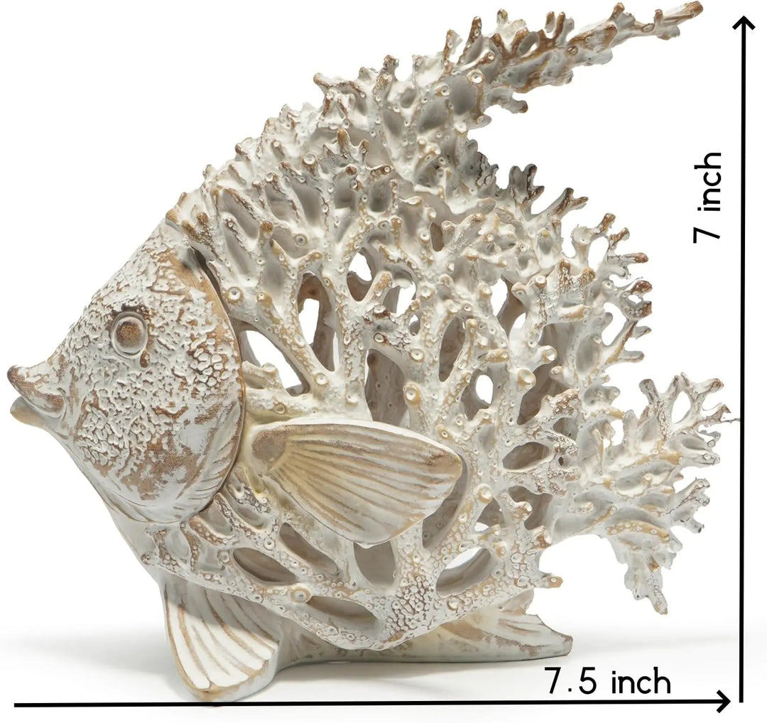 VVGIFTS Beach Coastal Coral Reef Angelfish Decor