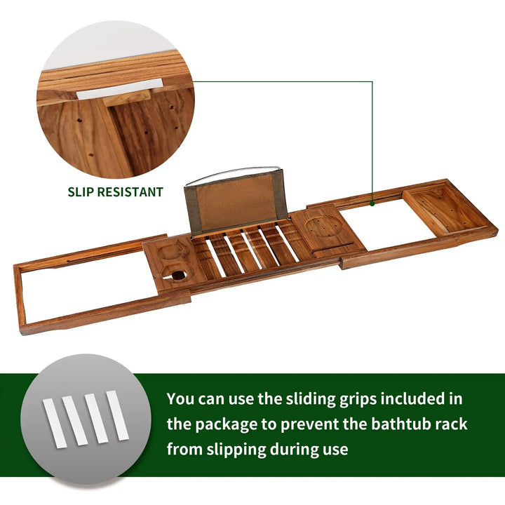 VaeFae Teak Bathtub Tray