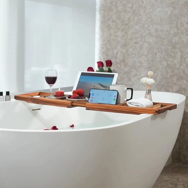 VaeFae Teak Bathtub Tray