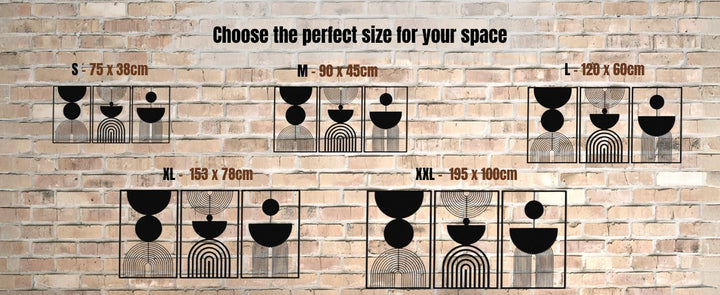 Vailla Boho Minimalist Wall Art, Set of 3 Wooden Wall Decoration 