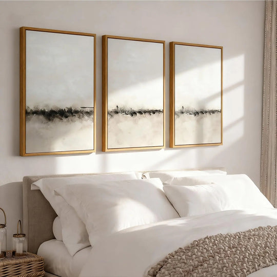 Vaskuro Extra Large Handmade Painting Abstract Art, Earthy Beige Decor