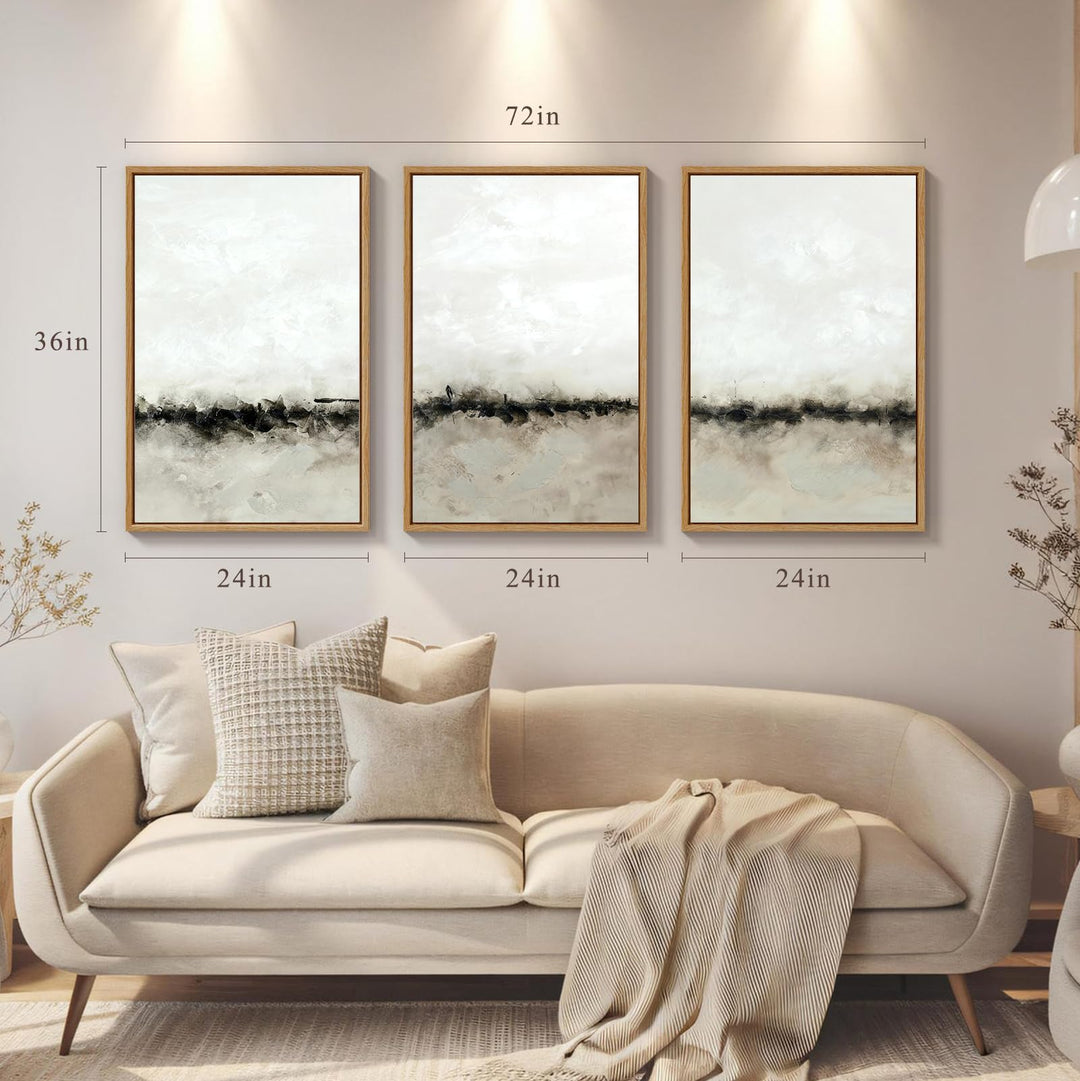 Vaskuro Extra Large Handmade Painting Abstract Art, Earthy Beige Decor 