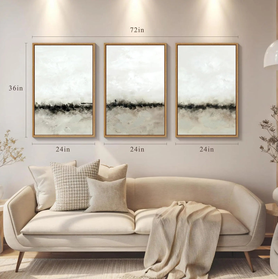 Vaskuro Extra Large Handmade Painting Abstract Art, Earthy Beige Decor