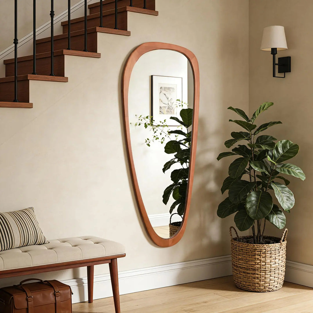 WallBeyond Asymmetrical Mirror, Irregular Full Length, 48" H x 22" W