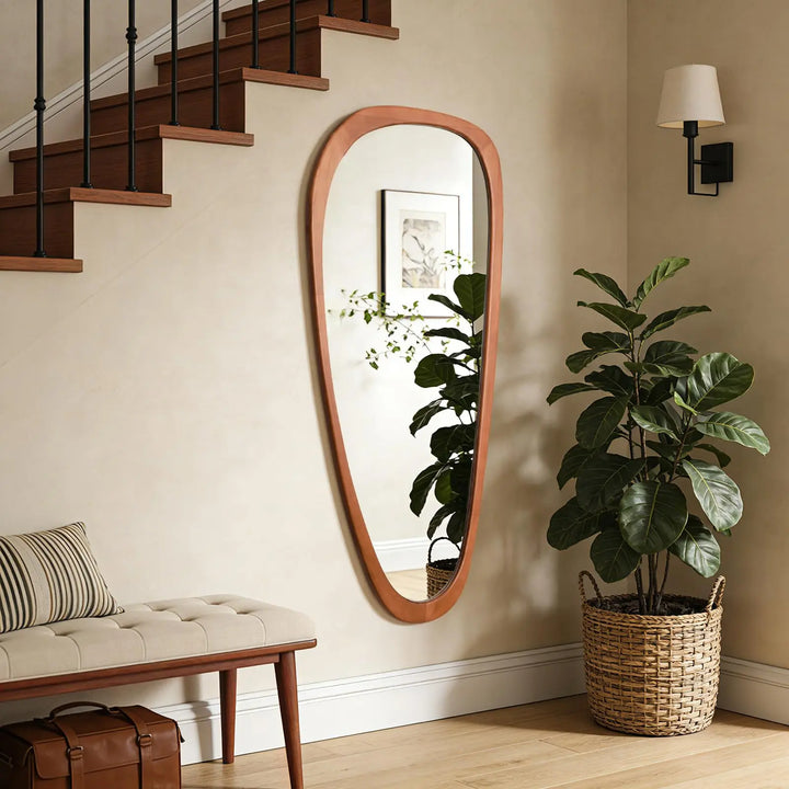 WallBeyond Asymmetrical Mirror, Irregular Full Length, 48" H x 22" W