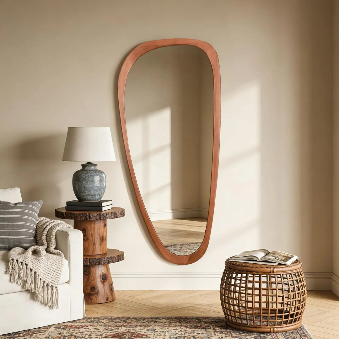 WallBeyond Asymmetrical Mirror, Irregular Full Length, 48" H x 22" W