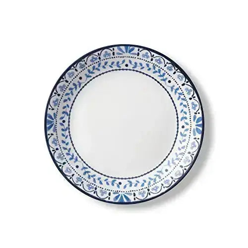 Corelle Dinnerware Chip Resistant 18-Piece Set, Serves 6 - Portofino, Blue/White