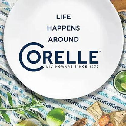Corelle Dinnerware Chip Resistant 18-Piece Set, Serves 6 - Portofino, Blue/White