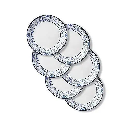 Corelle Dinnerware  Chip Resistant 6-Piece Set - Portofino Blue/White