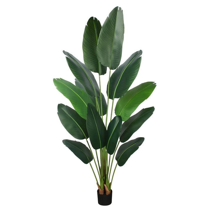 YEPDIN Artificial Bird of Paradise Plant 6 Ft Tall Fake Banana Leaf Plant for Indoors and Outdoors,Faux Palm Tree with Plastic Pot for Office and Home Decor,L180 