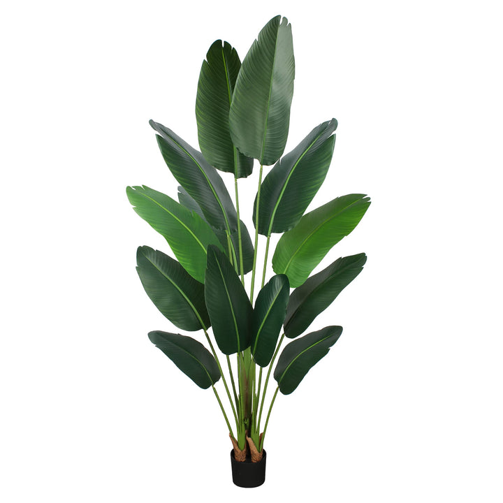 YEPDIN Artificial Bird of Paradise Plant 6 Ft Tall Fake Banana Leaf Plant for Indoors and Outdoors,Faux Palm Tree with Plastic Pot for Office and Home Decor,L180 