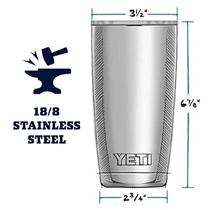 YETI Rambler 20 oz Tumbler, Stainless Steel, Vacuum Insulated with MagSlider Lid, Charcoal YETI
