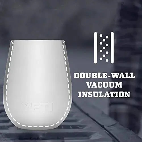 YETI Wine Tumbler 10 OZ, Insulated, Stainless Steel with Lid - White YETI