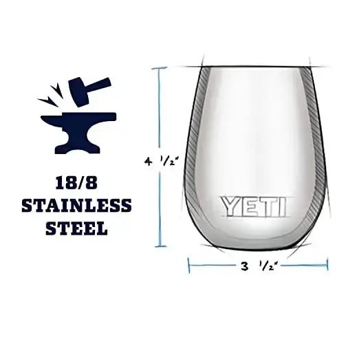 YETI Wine Tumbler 10 OZ, Insulated, Stainless Steel with Lid - White YETI