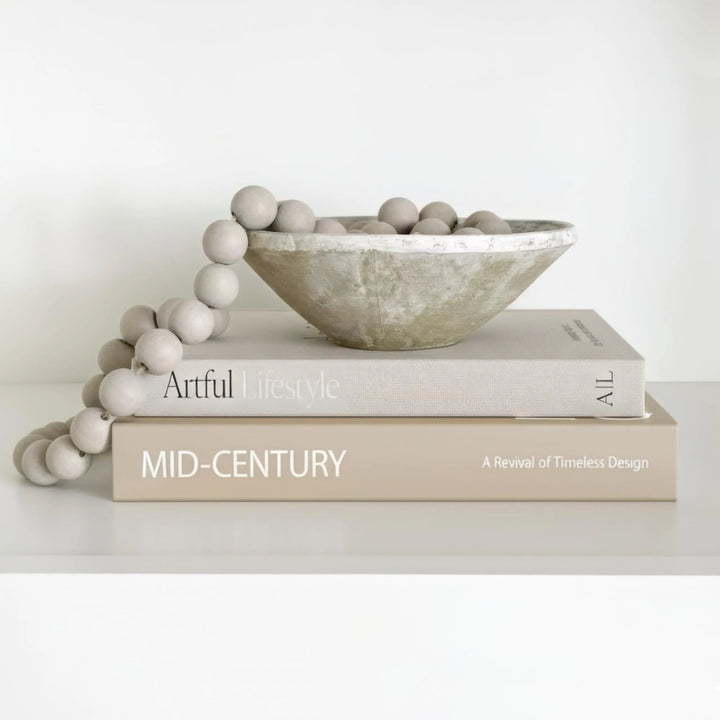 Aesthetic Decorative Books Set of 2 - Stylish Boxes for Coffee Table Decor 