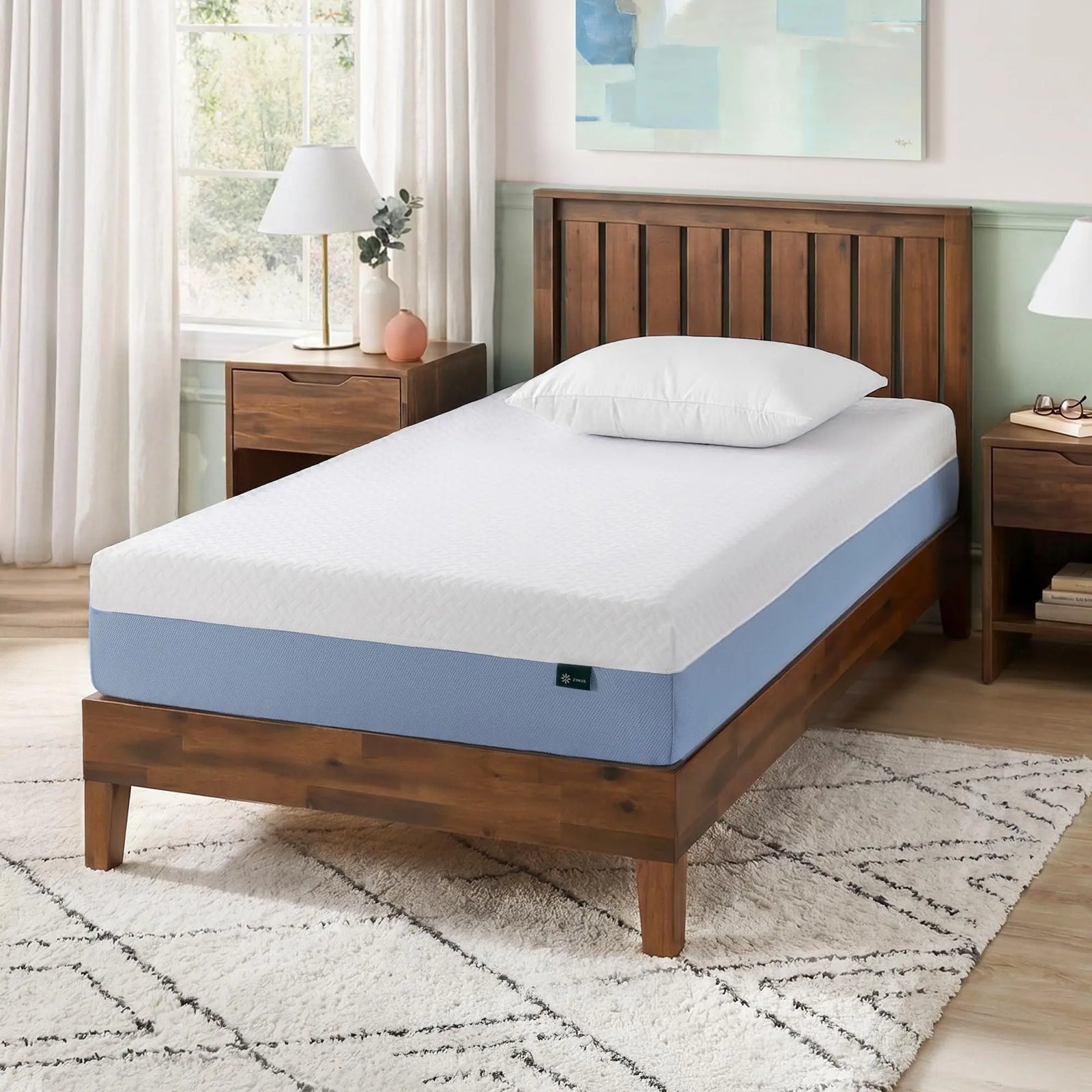Zinus 8 Inch Twin Cooling Essential Memory Foam Mattress, Medium Feel 