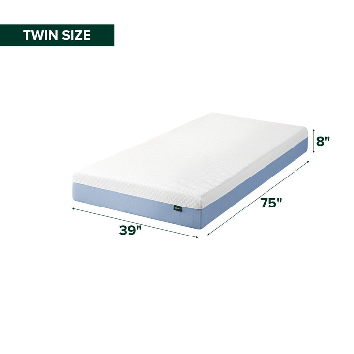 Zinus 8 Inch Twin Cooling Essential Memory Foam Mattress, Medium Feel 