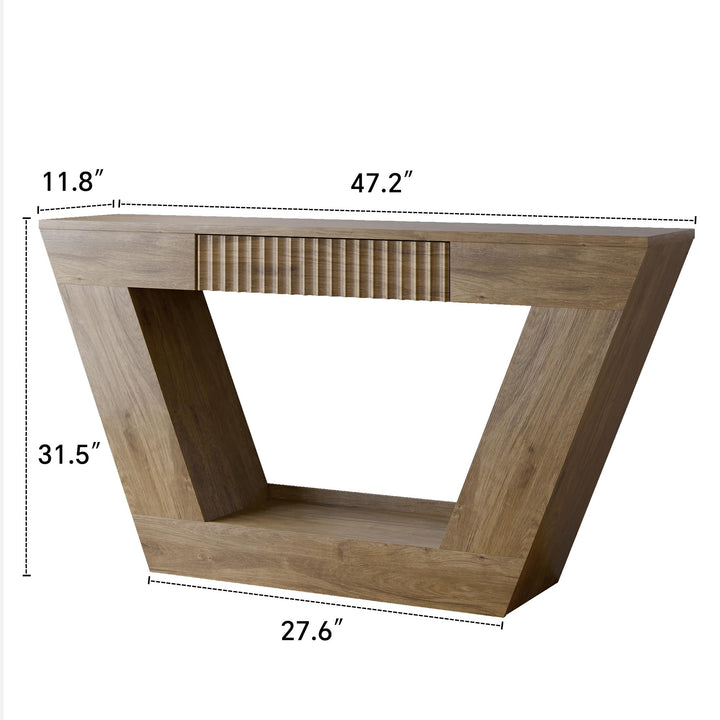 senlin 47" Farmhouse Console Table - Brown 
