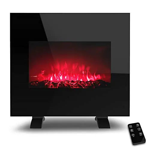 26" Electric Fireplace Heater | Wall Mounted and Freestanding, Adjustable 10 Flame LED Colors LifePlus